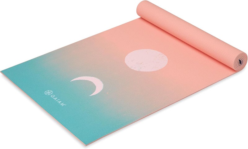 Gaiam Yoga Mat - Premium 6mm Print Extra Thick Non Slip Exercise & Fitness Mat for All Types of Yoga, Pilates & Floor Workouts (68"L x 24"W x 6mm Thick) - Image 1